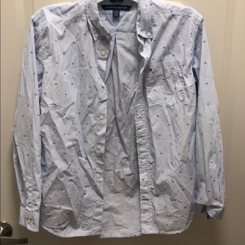 Tommy Hilfiger Boys Light Blue Shirt - 16/18